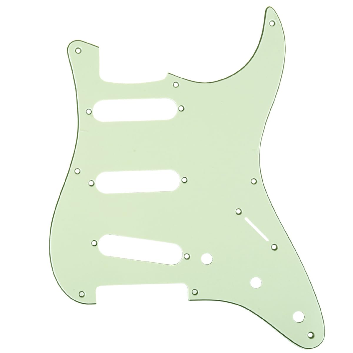 Musiclily Pro 8-Hole 50s 57 Vintage Style Strat SSS Guitar Pickguard for American Stratocaster, 3Ply Mint Green