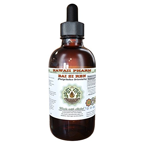 Bai Zi Ren Alcohol-Free Liquid Extract, Bai Zi Ren, Biota (Platycladus Orientalis) Seed Glycerite Hawaii Pharm Natural Herbal Supplement 2 oz