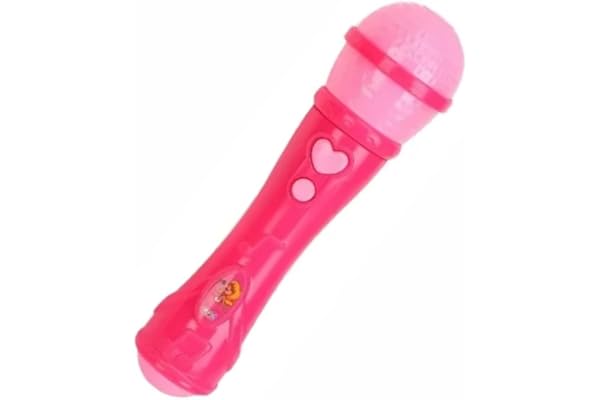 Microfone Musical Infantil, Brinquedo Karaokê para Crianças (Rosa)