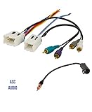 ASC Audio Car Stereo Radio Wire Harness and Antenna Adapter to Aftermarket Radio for some Infiniti G35 FX35 FX45 Nissan 350z Altima Maxima etc. w/ Bose Factory Amp - Vehicles listed below