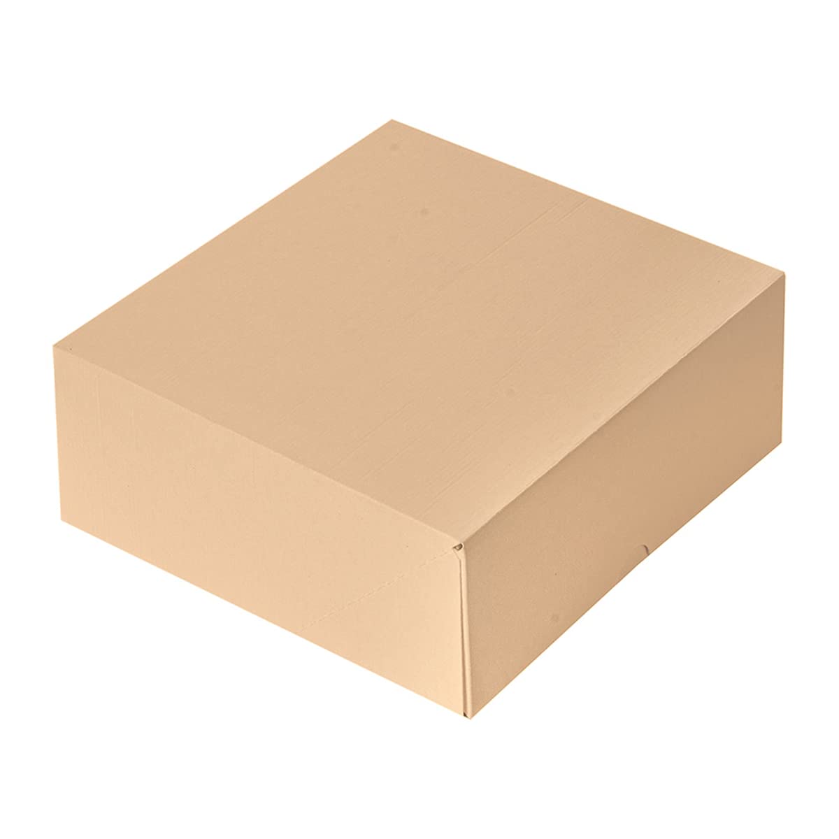 50 Units – Pastry Boxes without Window 'Thepack' 240 g/m2 18 x 18 x 7.5 cm Natural Corrugated Cardboard Nano-Micro