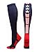 MadSportsStuff Patriot USA Flag Stars and Stripes Over The Calf Socks