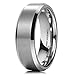 King Will BASIC Men's 7MM Classic Tungsten Carbide Ring Matte Brushed Wedding Engagement Band