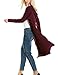 Meaneor Womans Long Sleeve Waterfall Open Front Maxi Cardigan w/ Hoodies