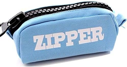 デカ チャック ペンケース 鉛筆入れ いよいよ人気ブランド 袋 筆箱 収納 高校生 大容量 たっぷり 学生 ライトブルー