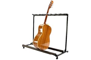 EDM Zenison 7 Guitar Stand Multiple Seven Instrument Display Rack Folding Padded Organizer