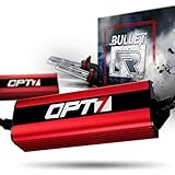 OPT7 Bullet-R 9006 HID Kit - 3X Brighter - 4X Longer Life - All Bulb Sizes and Colors - 2 Yr Warranty [5000K Bright White Xenon Light]