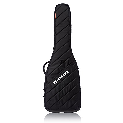 Mono M80-VEB-BLK-U Vertigo Electric Bass Hybrid Guitar Case Gig Bag for Solidbody Bass Guitar with Carry Straps Bundle in Black with Clip On Guitar Tuner and Zorro Sounds Guitar Polishing Cloth
