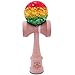 Rubberized Rasta Marble Kendama And Extra String