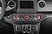 YOCTM for 2018-2023 Wrangler JL Interior Trim Kit Parts Accessories Headlight AC Switch Knob Button Decoration Cover Ring Red (Pack of 4)