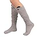 Long Socks,Haoricu Women Cute Cat Cartoon Socks Over Knee High Boots Long Socks For Girls (Gray)