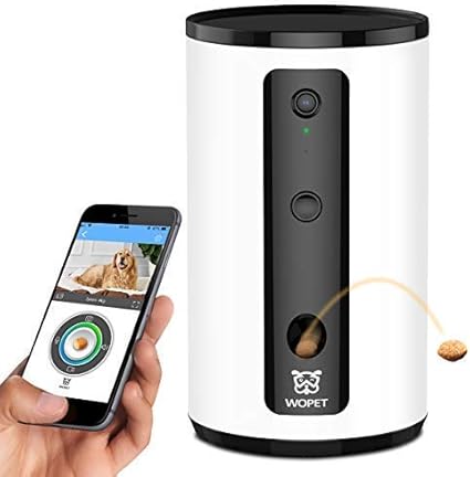 Amazon Wopet ペットカメラ 家カメラ ドッグカメラ 携帯で餌を飛び出す 双方向会話 暗視 ペットを見るための暗視機能付き フルhd Wifiペットカメラペット留守番 見守りカメラ 猫ちゃん中小大型犬 Ios Android対応 ホワイト Wopet ペット用品 通販
