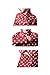 LOHOME Lady’s Raincoat, Women's Long Dot Style Waterproof Hooded Raincoat Clothing Rainwear Rain Jacket Quick Dry Beautiful Cute Wind Coat for Women Ladies Girls (Red)