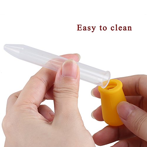 FJSM 8 pcs Liquid Droppers Silicone Plastic Clear Liquid Medicine Dropper Pipette for Kids Liquid Candy Droppers 5ml Pipette Plastic for Baby Toddler Kids Candy Medicine Water