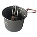REDCAMP Camping Cookware Mess Kit,800/1200ml for 1-2 Person Ultralight & Foldable Backpacking CookSet, Free Sporks/Tripod