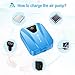 isYoung Solar Air Pump,Rechargeable Air Pump for Fish Pond,Fish Tank,Aquarium, AC/DC Oxygen Pump with Air Stone-Blue