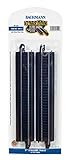 Bachmann Trains Snap - Fit E - Z Track 9" Straight Track (4/Card) Black Roadbed