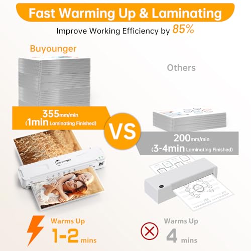 A3 Laminator with Hot and Cold Settings and 30 Pockets A4/A3/A5/A6 Laminating Machine, 5 in 1 Laminating Machine with Paper Cutter and Corner Rounder, Laminator for Office Home School
