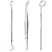 Dental Tools, ElleSye 3-PACK Dental Hygiene Tool Dental Kit, Mouth Mirror, Dental Pick, Tweezers, Stainless Steel, Rust-Free for Oral Care And Teeth Cleaning, Remove Tartar, Plaque, Surgical Grade