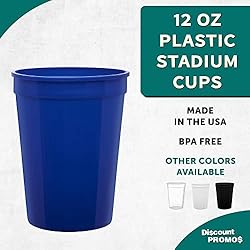 DISCOUNT PROMOS Disposable Plastic Cups 12 oz. Set