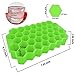 Ice Cube Trays with Lids,Jsdoin 2 Pack Food Grade Silica Gel Flexible 74 Ice Trays with Spill-Resistant Removable Lid,BPA Free Ice Cube Molds for Whiskey Storage,Cocktail,Beverages (Green&Green)