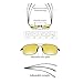 Mens Womens Driving Polarized HD Sight Night Vision Driving Anti-Glare Glasses with Yellow Lens Frame Ultra Light (2458LigtblakFrame/NigtvisionLens)