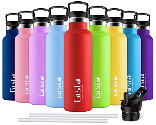 Grsta Water Bottle, Stainless Steel Vacuum Insulated Bottles 350/500/750/1000ml,