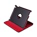 HDE iPad 2 iPad 3 iPad 4 Rotating Case 360 Degree Magnetic Cover Stand for 2nd 3rd 4th Generation iPad (Red Crocodile)