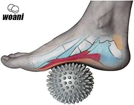 Premium Grade Spiky Massage Ball- Stress Reflexology Deep Tissue Foot Massager Myofascial Release - Idea for Plantar Fasciitis