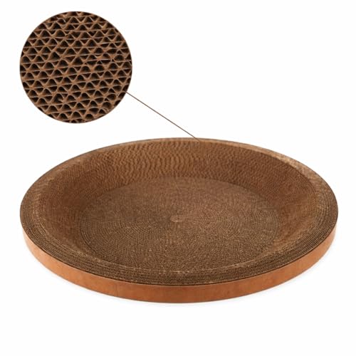 Cama Arranhadora para Gatos 50cm – Papelão Ultra Resistente | 2 em 1 Descanso + Arranhador | Anti Estresse e Protege Móveis