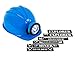 Light-up Hard Hat Including Miner, Railroader, Builder and Spelunker Helmet Labels (Blue)