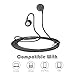 THE Electronics Wired 3.5MM Snow White Earphone/Earbuds/Headphones +1 Carry Case w/ Remote and Mic for work talk play workout gym smartphones Tablets (Black X2)