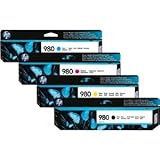 HP 980 INKJET CARTRIDGES - BLACK, CYAN, MAGENTA, & YELLOW