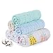 Baby Muslin Washcloths, Soft Newborn Baby Face Towels, Multi-Purpose Natural 100% Cotton Baby Towels, 6 Pack 10
