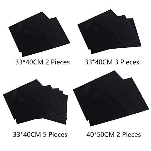 GETMORE7 BBQ Grill Mats/Oven Liners Non-Stick - Set of 2/3/5 Sheet Heat Resistant Barbecue Baking Mats Washable Outdoor Barbecue Mat for Grilling Meat, Veggies, Seafood, Egg, etc(2pcs 3340CM)