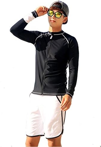 メンズ 水着 ラッシュガード 上下セット 長袖 水陸両用 正規品 多種類 日焼け防止 倉庫 Uvカット競泳水着 紫外線防止