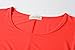 LARACE Women Plus Size 3/4 Sleeve Tunic Tops Loose Basic Shirt(XL, Red)