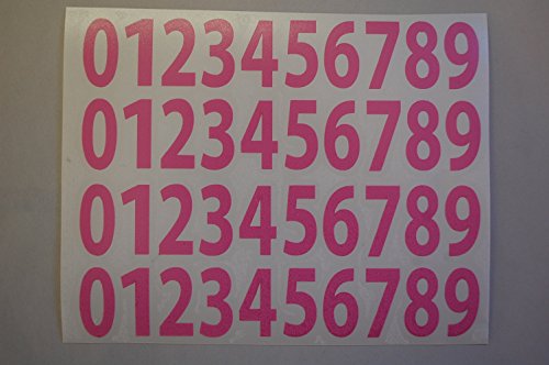 0-9 Numbers Vinyl Sticker Decals Set Of 40 Pick Color & Size 1/2" To 12" (V446) (3", Black)