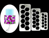 Hexagon Cookie Cutter - Geometric Multicutter- Football Cake Fondant Cutter - 3 Size,Hexagon Biscuit Cutters,Novel Creative Cake Decorating