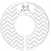 Baby Closet Size Dividers, Light Grey, Set of 6 Organizers, Stripe, Chevron