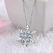 Comelyjewel Stockton Women Necklace Creative Hexagonal Snowflake Shape Crystal Necklace Pendant Women Clavicle Chain Jewelry Accessories