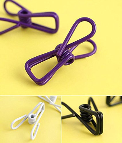 Aoyoho Pack of 30 Multi-purpose Clothesline Utility Clips Steel Wire Clips laundry clips