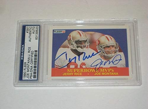 joe montana and jerry rice autographed football