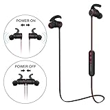 FUNBOT Bluetooth Headphones V4.1 Magnetic Intelligent Switch Wireless In-Ear Earbuds Sweatproof Earphones Lightweight Noise Cancelling Headsets with Mic for Sports Running Gym