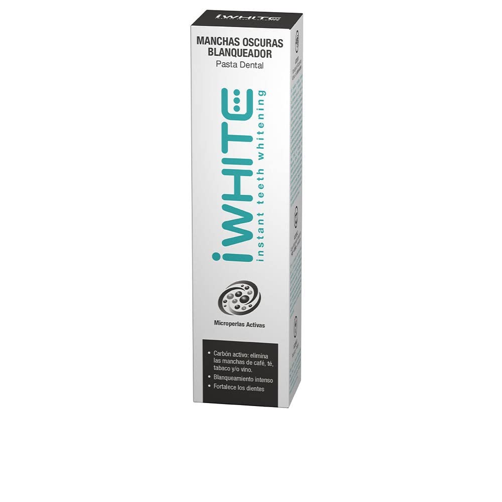 iWhite Dark Stains Whitening Toothpaste – Removes Deep Stains & Whitens Teeth – Activated Charcoal Formula – Fights Bad Breath & Restores Enamel – 75ml