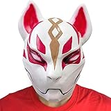 Fortnite Fox Drift Mask Battle Royal Head Helmet Halloween Cosplay Costume Latex Adult Youth