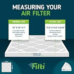 FILTI 7500 Air Filter 12x12x1 MERV 13 | Pleated