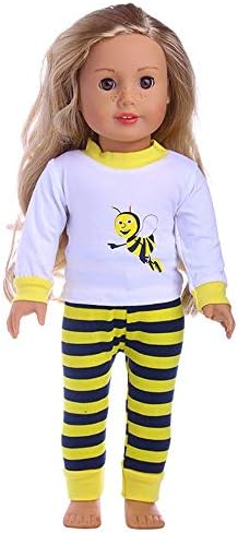 Joykith Toy 18 inch Girl Dolls Clothing Cute Clothes & Pants Clothes for 18in Our Generation Girls Doll The United States Girls Doll Accessory Girl's Toy (Yellow)