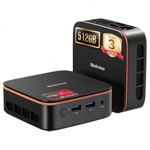 MP20 Mini PC AMD Ryzen 3300U W-11 Pro (Defeat N95/N150), 16GB RAM 512GB SSD Mini Ordenador de Sobremesa, 4K@60Hz UHD, USB 3.2+HDMI+DP+RJ45 para Negocios/Escuela/Oficina-Garantía de 3 años