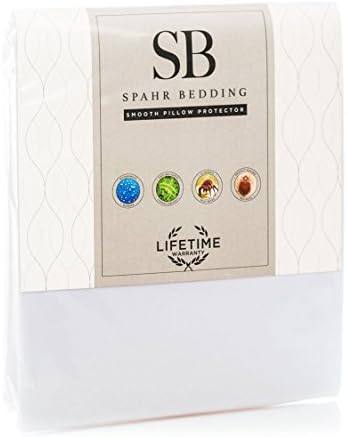 Set of 2 Anti Allergy Dust Mite Pillow Cases - Zippered Encasement for Bed Bugs - 100% Waterproof Allergen and Bedbug Protectors - Breathable Smooth Cover - Zippered Encasement for Bed Bugs - Standard